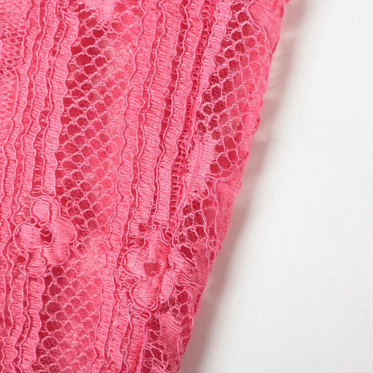 Valentino Garavani Lace See-through Longsleeve Blouse Pink For Sale 5