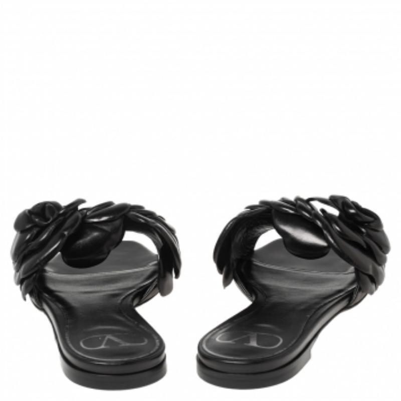 Valentino Garavani Leder Atelier 03 Rose Edition Rutschen Sandalen Größe 35.5 im Angebot 1