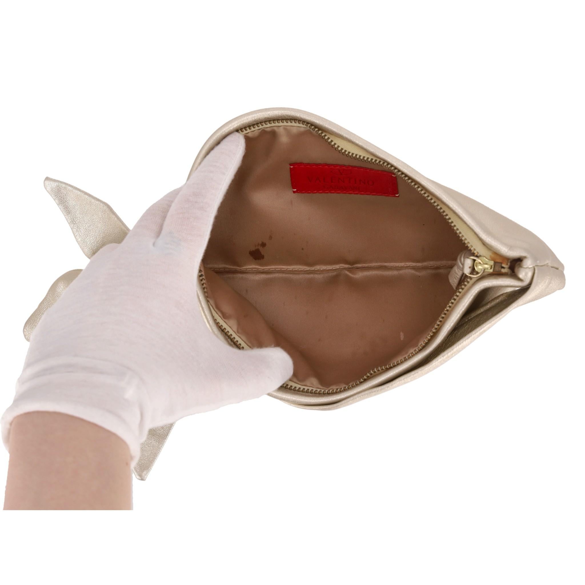 Women's Valentino Garavani Leather Bow Clutch For Sale