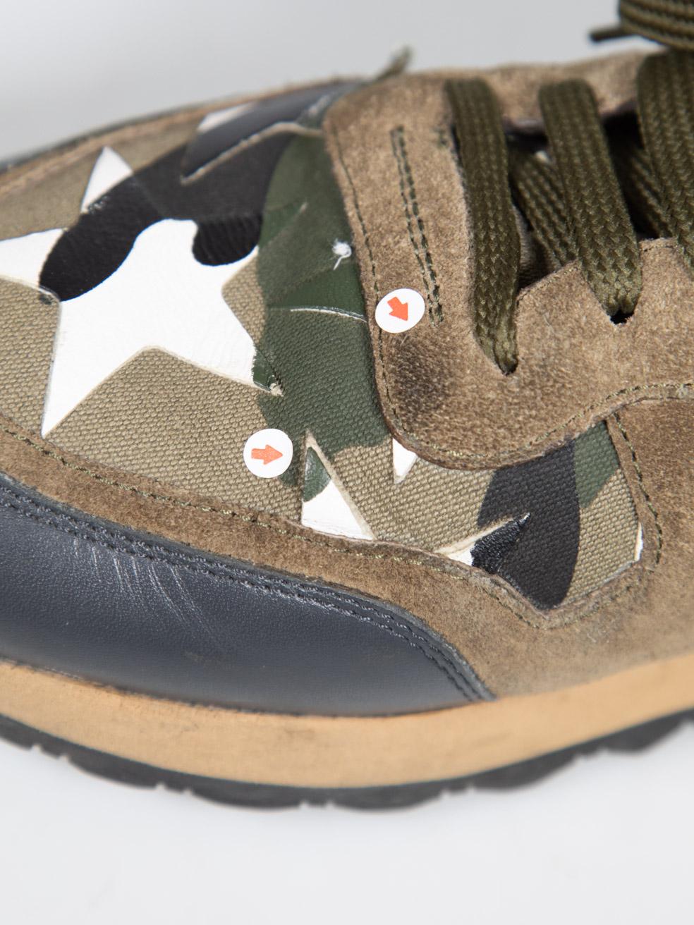 Valentino Garavani Leder Camouflage Rockrunner Turnschuhe Größe IT 40 im Angebot 3