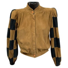 Vintage Valentino Garavani Leather Jacket in Brown