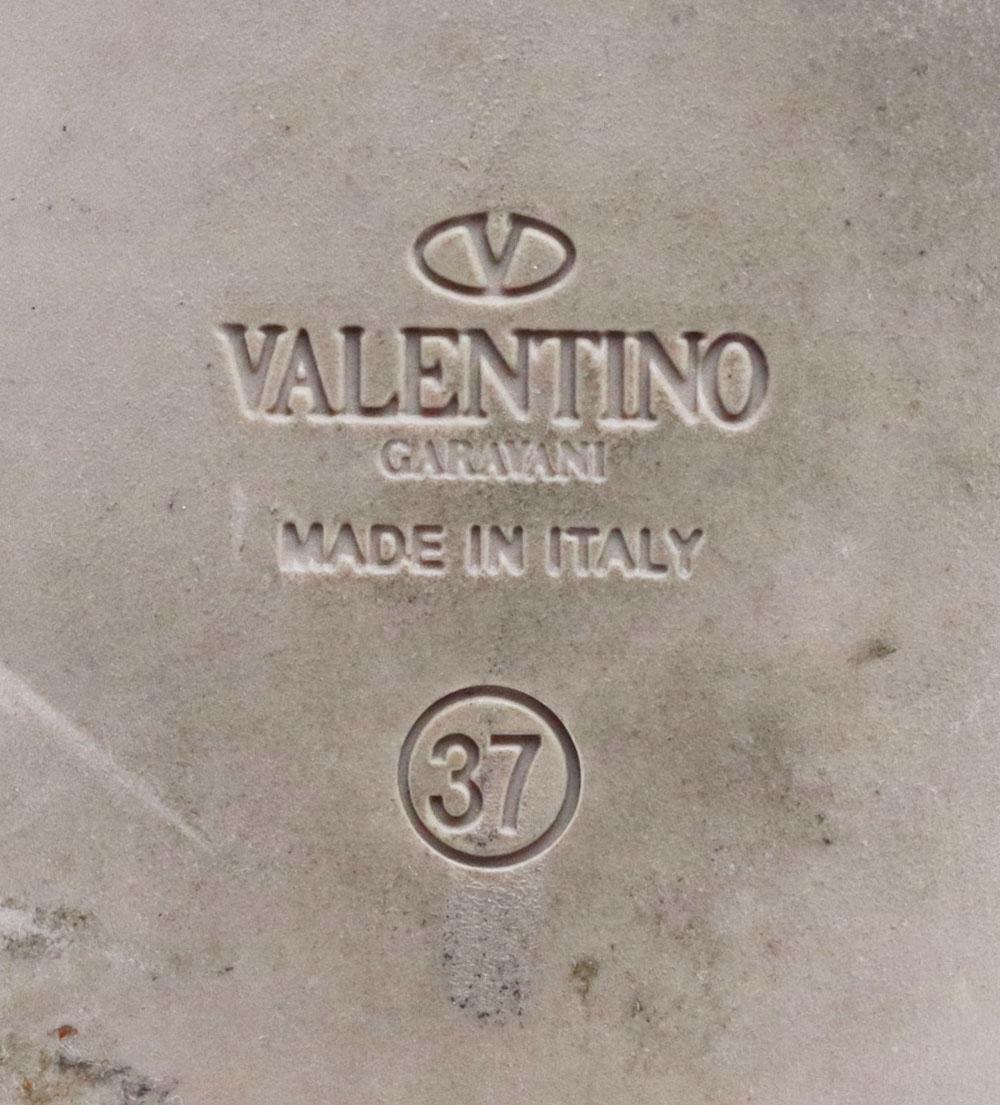 Beige Valentino Garavani Leather Trimmed Lace Espadrilles EU 37 UK 4 US 7