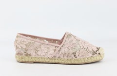 Valentino Garavani Espadrilles mit Lederbesatz und Spitze