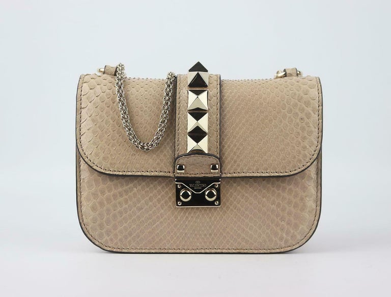 Valentino Lock Small Python Shoulder Bag For Sale at 1stDibs | garavani small leather shoulder valentino python bag