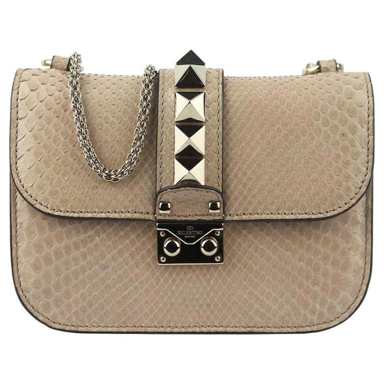 Valentino Lock Small Python Shoulder Bag For Sale at 1stDibs | garavani small leather shoulder valentino python bag