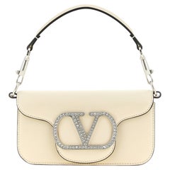Valentino Garavani Locò Shoulder Bag — Cream