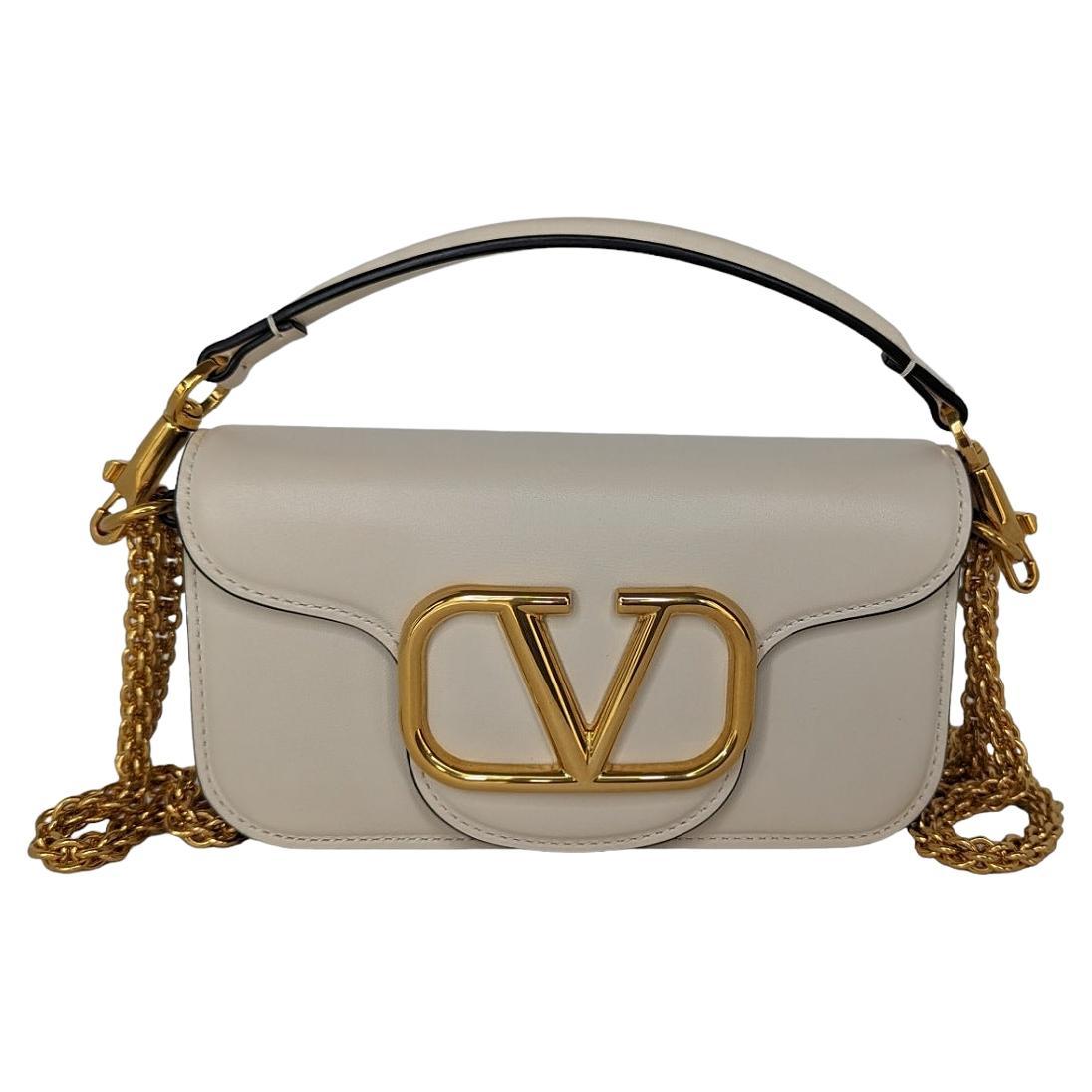 Valentino Loco Micro Calfskin Shoulder Bag With Chain (Shoulder bags,Chain  Strap)