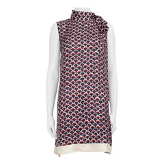 Valentino Garavani Logo Print Silk Mini Dress Size M
