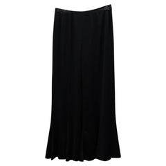 Valentino Garavani Lounge Wide Leg Pants in Black Satin