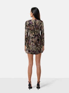Valentino Garavani Metallic Floral Knit Dress Size S