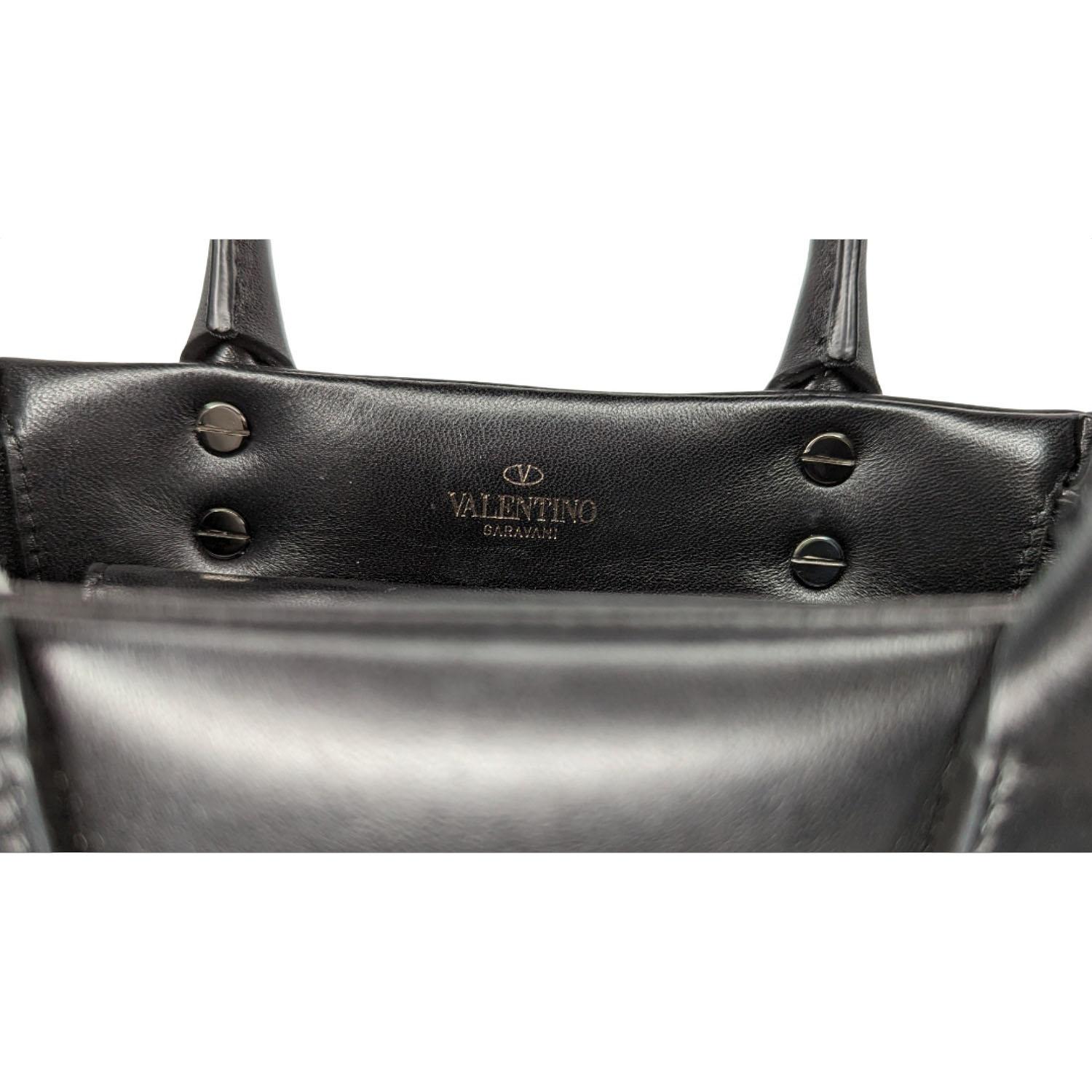 Valentino Garavani Nappa Small One Stud Handbag Black 4