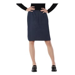 Valentino Garavani Navy A Line Knee Length Skirt Size L