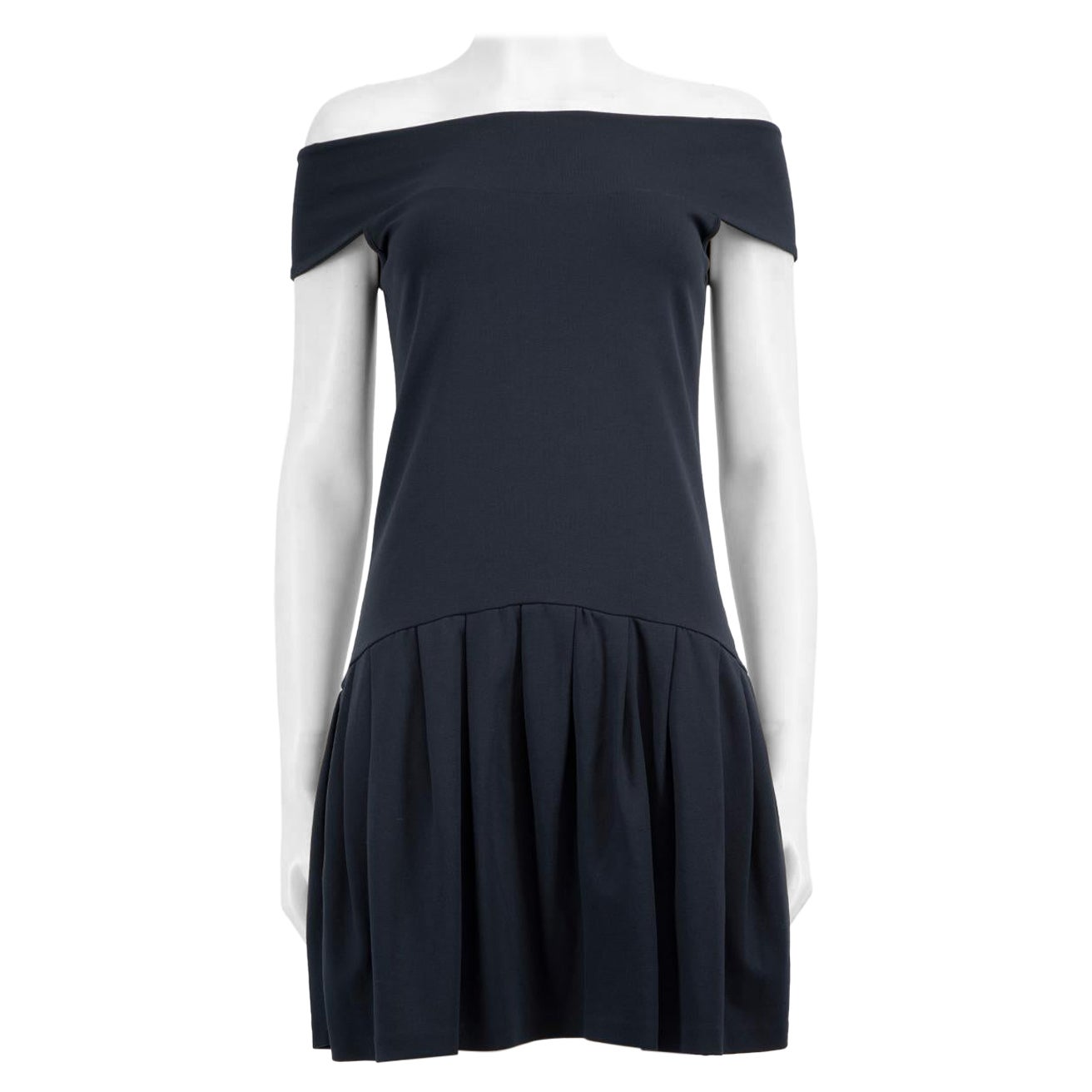 Valentino Garavani Navy Off Shoulder Mini Dress Size M
