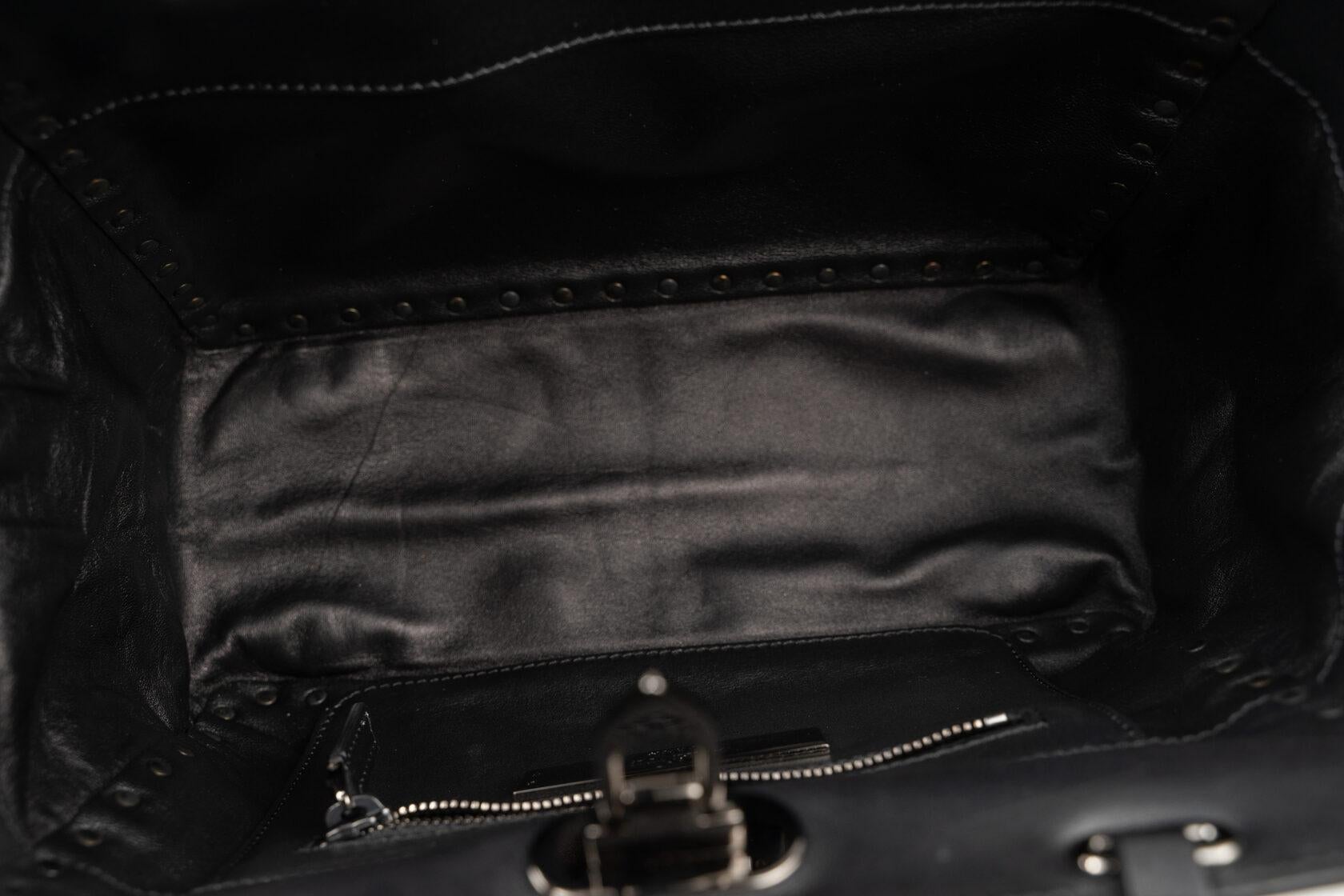 Valentino Garavani Noir Rockstud Small Bag For Sale 4