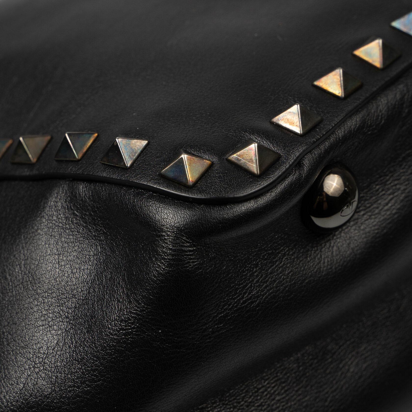 Valentino Garavani Noir Rockstud Small Bag For Sale 5