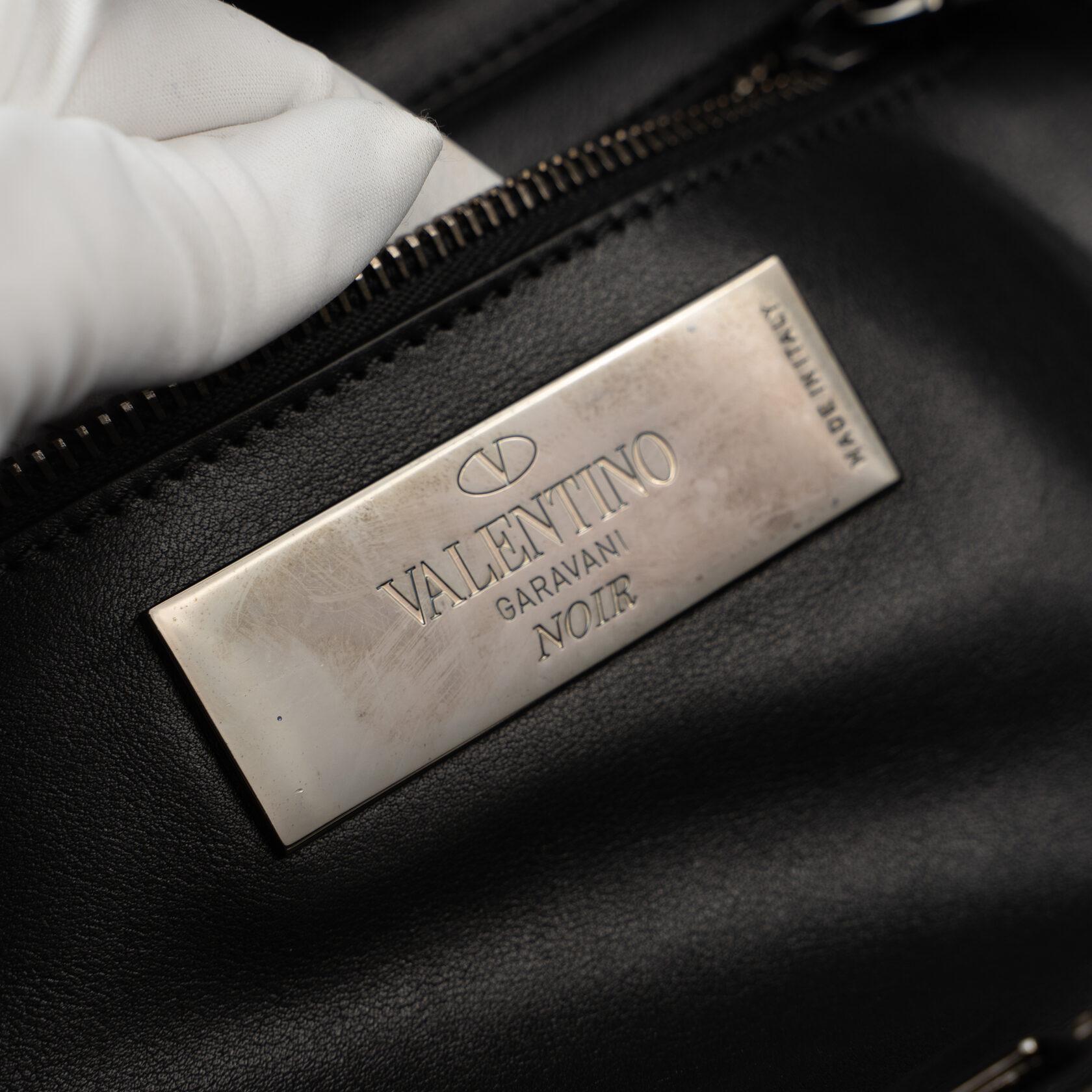 Black Valentino Garavani Noir Rockstud Small Bag For Sale