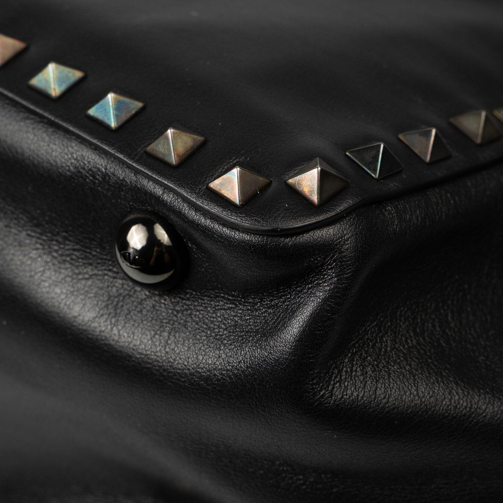 Valentino Garavani Noir Rockstud Small Bag For Sale 1