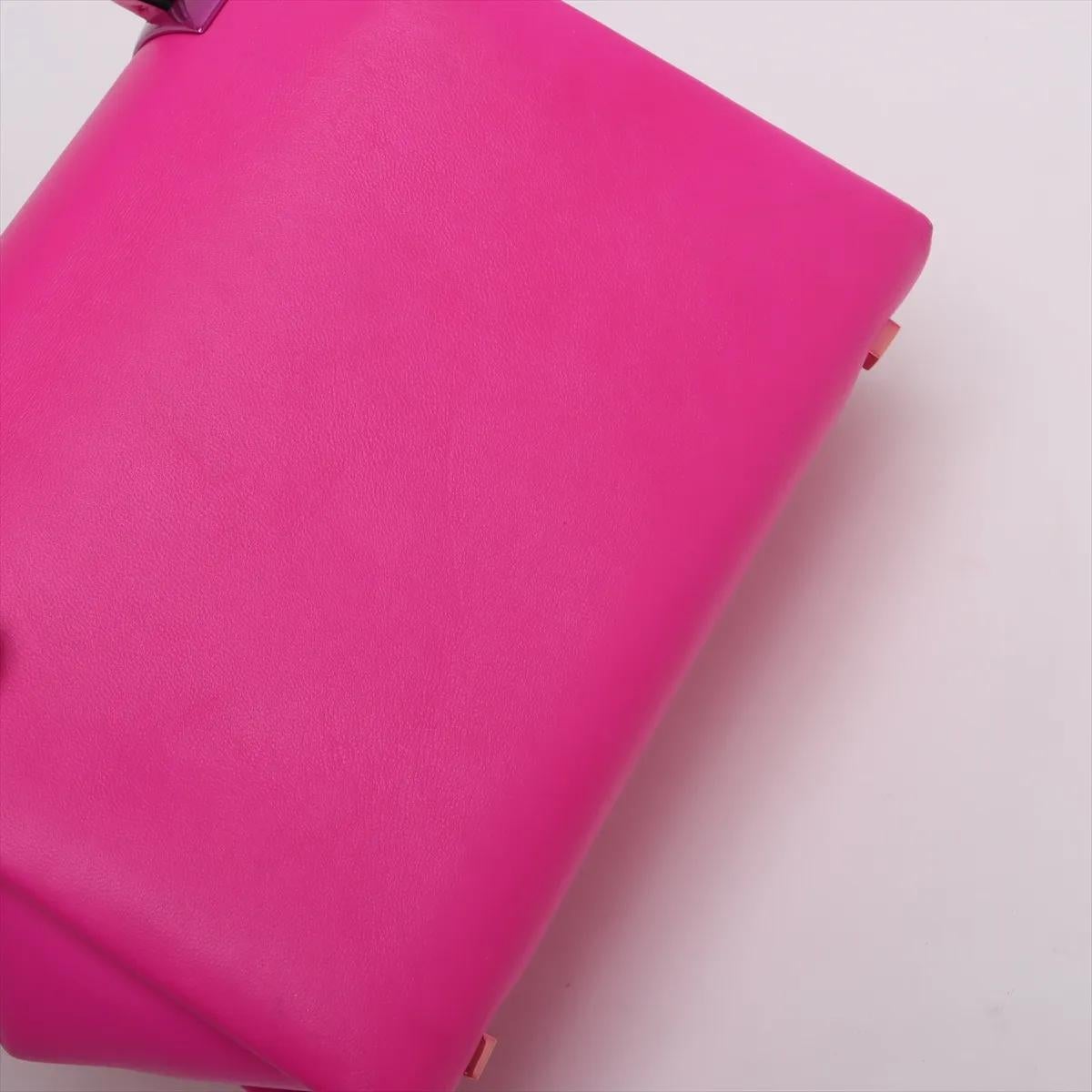 Valentino Garavani - Sac à main à deux volets à un seul clou - Rose en vente 11