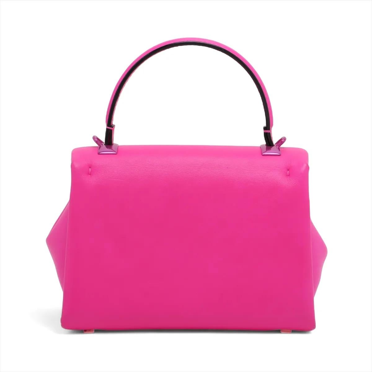 Valentino Garavani - Sac à main à deux volets à un seul clou - Rose Bon état - En vente à Indianapolis, IN