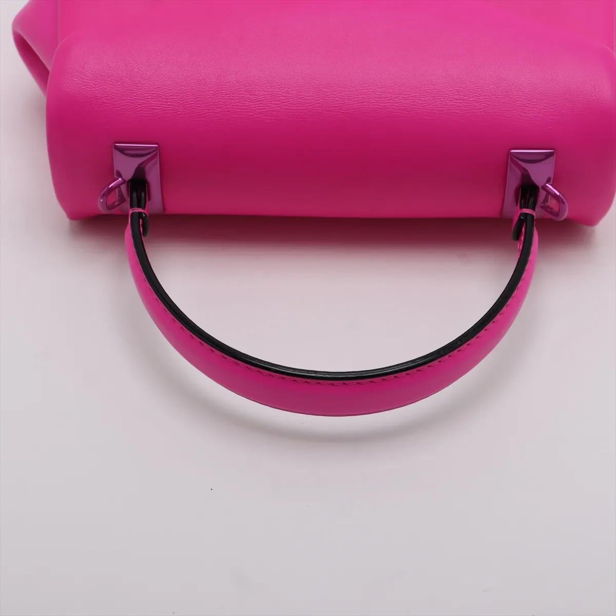 Valentino Garavani - Sac à main à deux volets à un seul clou - Rose en vente 2