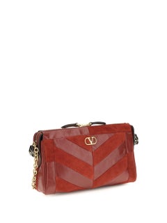 Valentino Garavani Panthea Shoulder Bag — Red