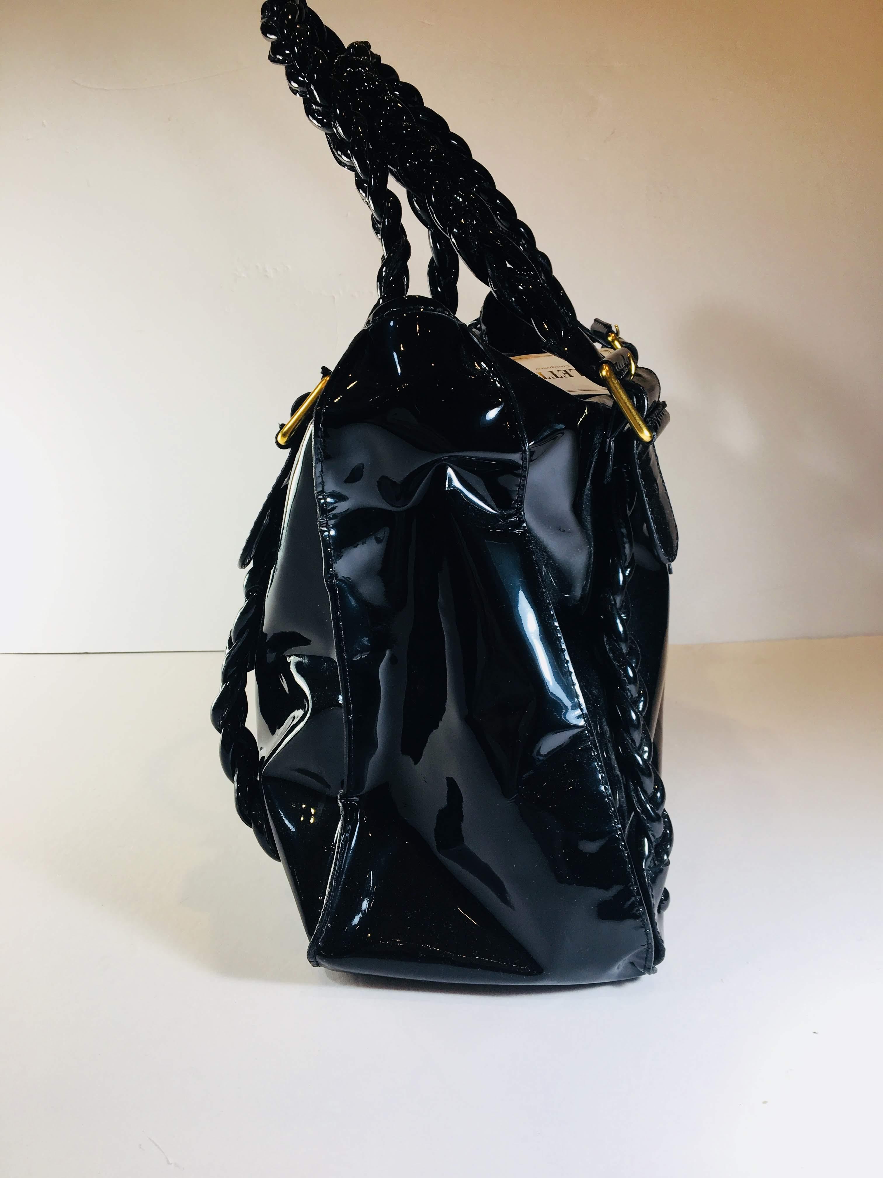 Valentino Garavani Patent Leather Shoulder Bag  1