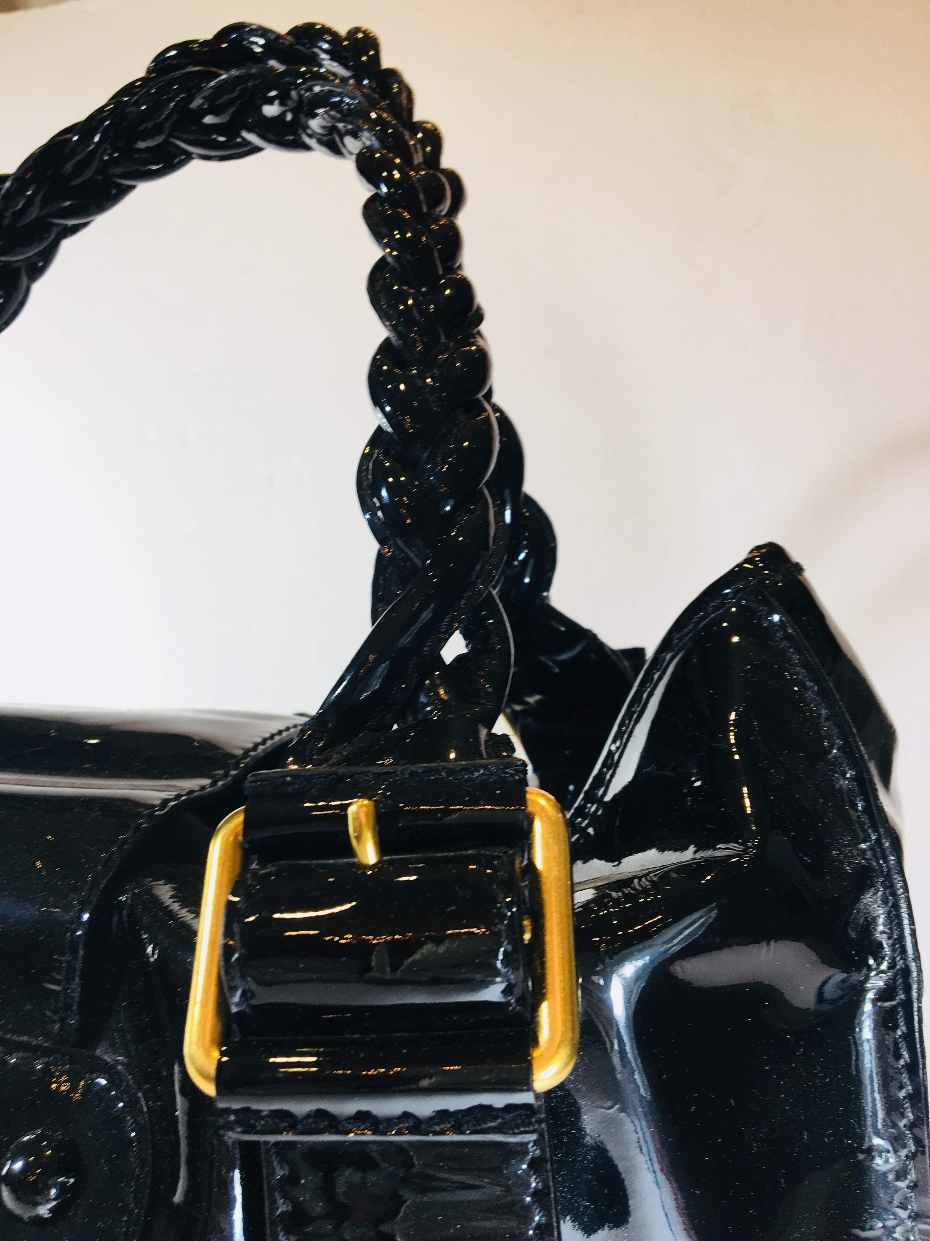 Valentino Garavani Patent Leather Shoulder Bag  5