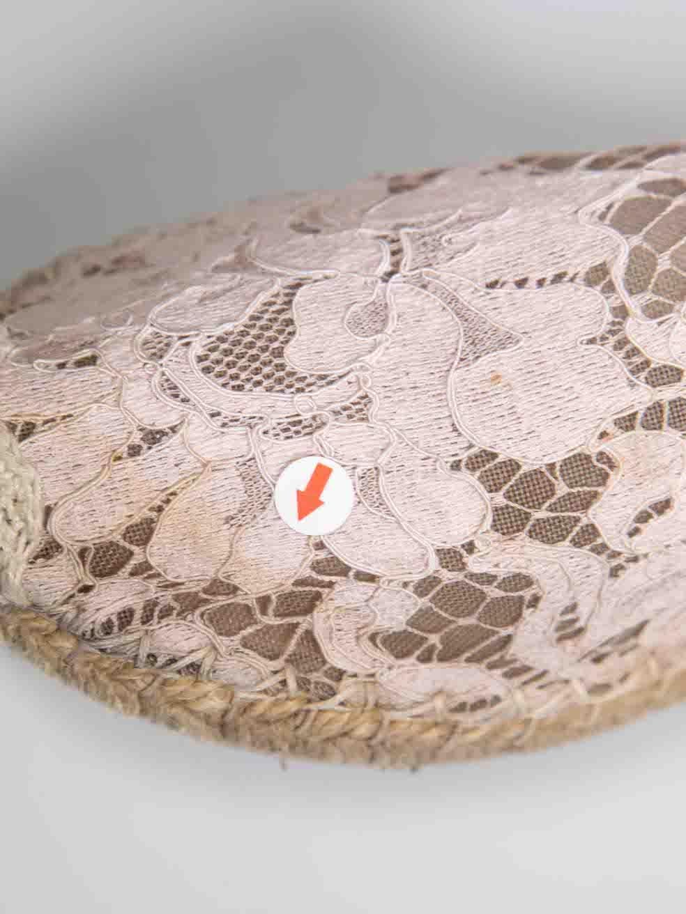 Valentino Garavani Alpargatas Slip On de encaje rosa Talla IT 37 en venta 1