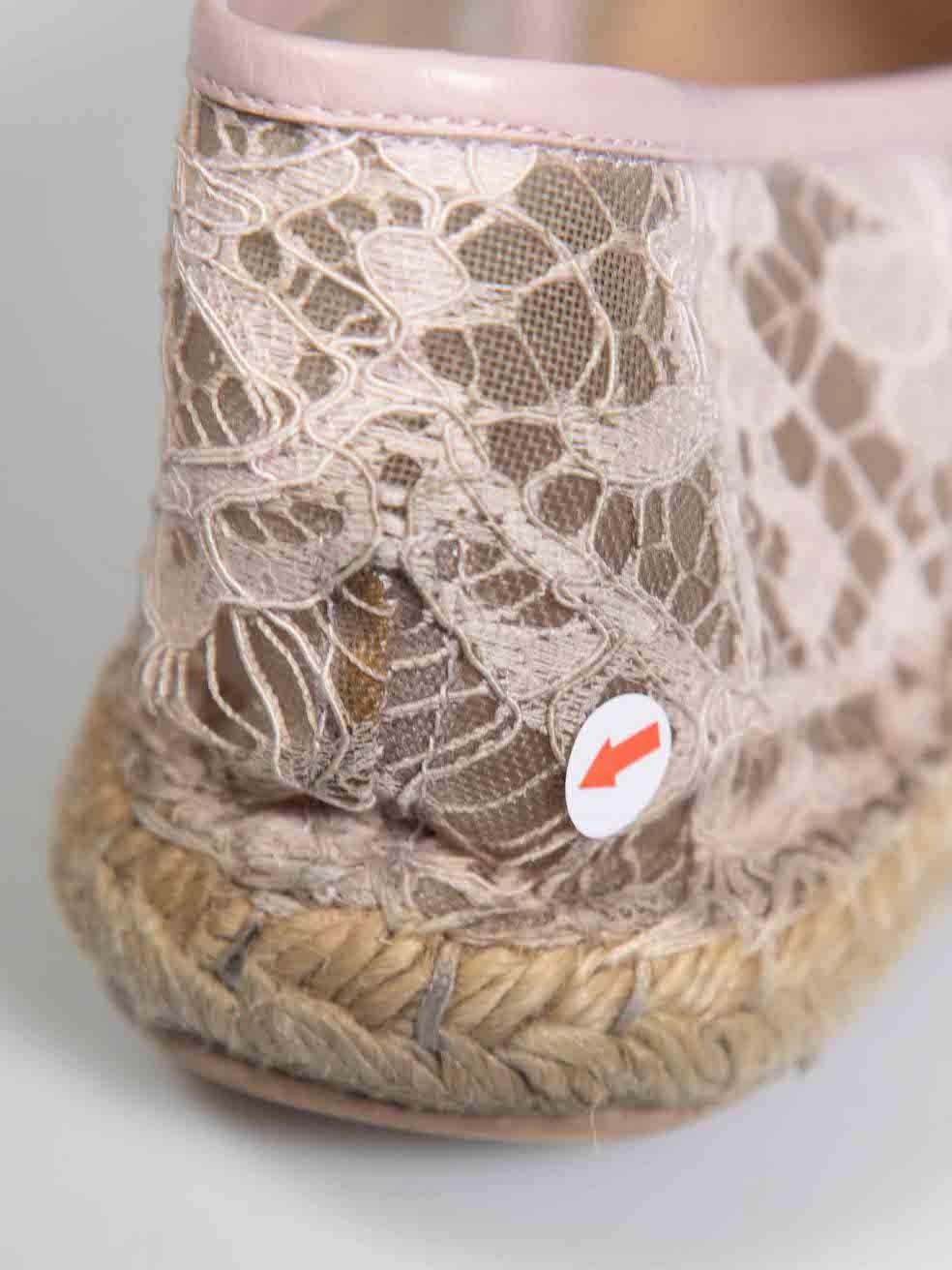 Valentino Garavani Alpargatas Slip On de encaje rosa Talla IT 37 en venta 3