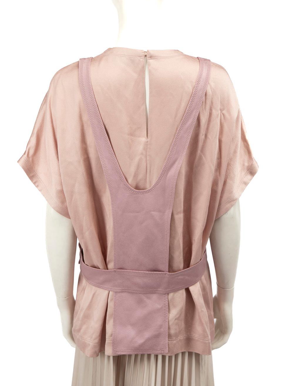 Beige Valentino Garavani Pink Layered Detail Top Size S For Sale