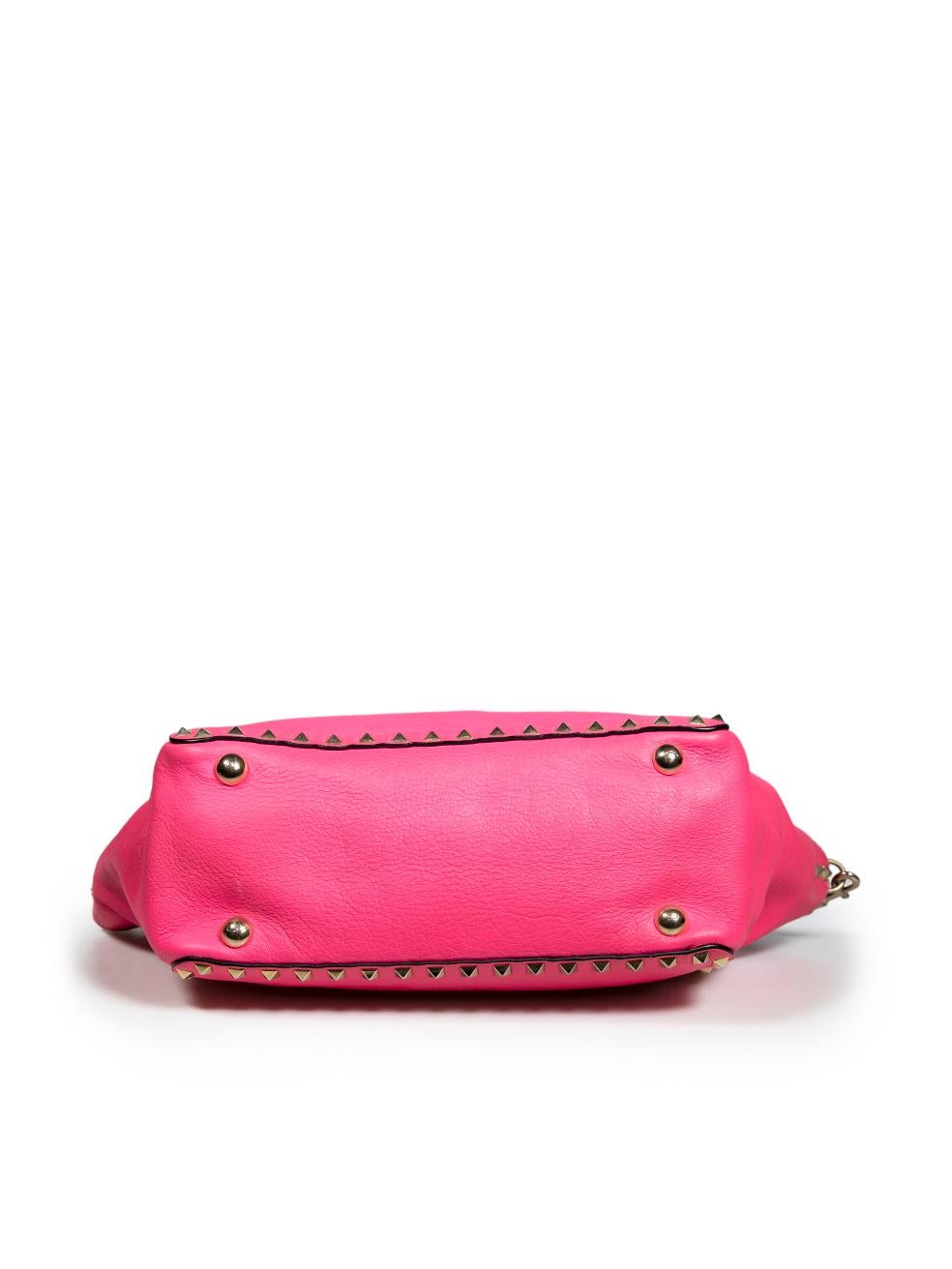 Valentino Garavani - Petit sac cabas trapèze Rockstud en cuir rose Pour femmes en vente