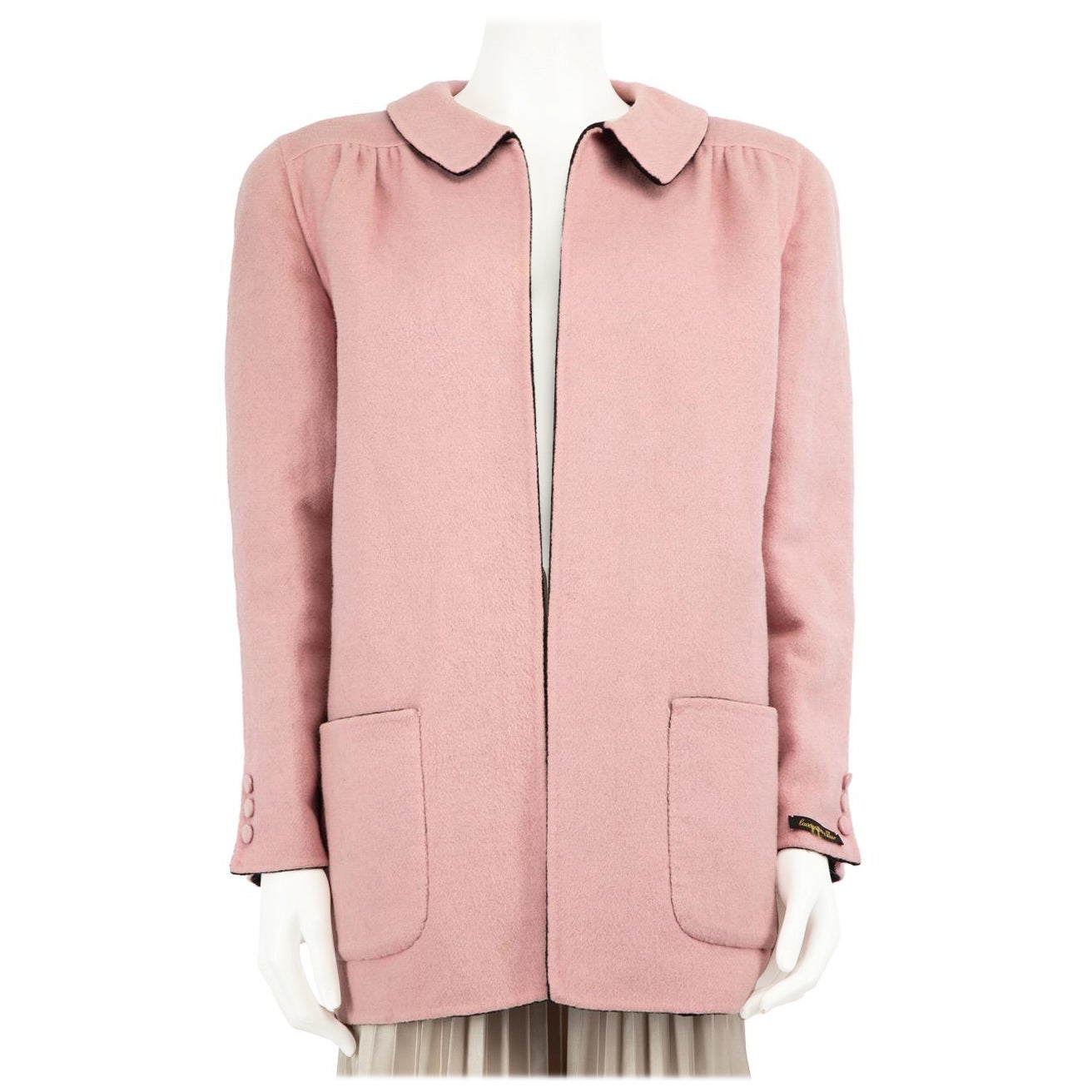 Valentino Garavani Giacca in lana rosa con dettaglio tasca taglia L.