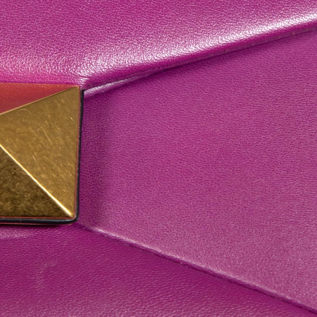 Valentino Garavani Purple Leather Rockstud Shoulder Bag 1