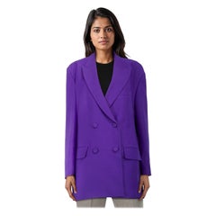 Valentino Garavani Blazer de lana púrpura con doble botonadura Talla L Valentino Garavani Blazer de lana púrpura con doble botonadura Talla L