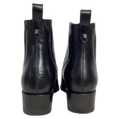 Valentino Garavani Ranch Ankle Cowboy Boots in Black Calf Leather