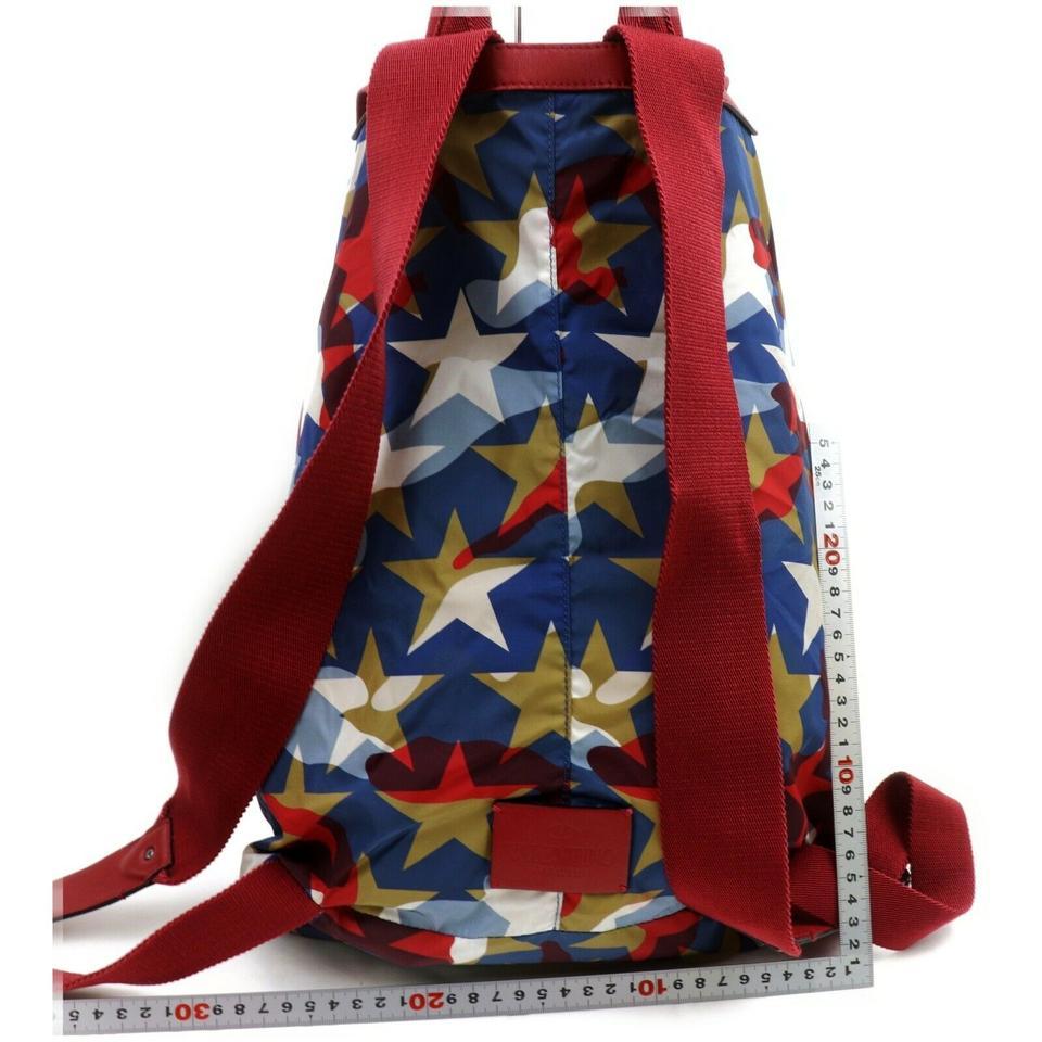 Women's Valentino Garavani Red Blue Printed Camustars Backpack Multicolor 859828 For Sale