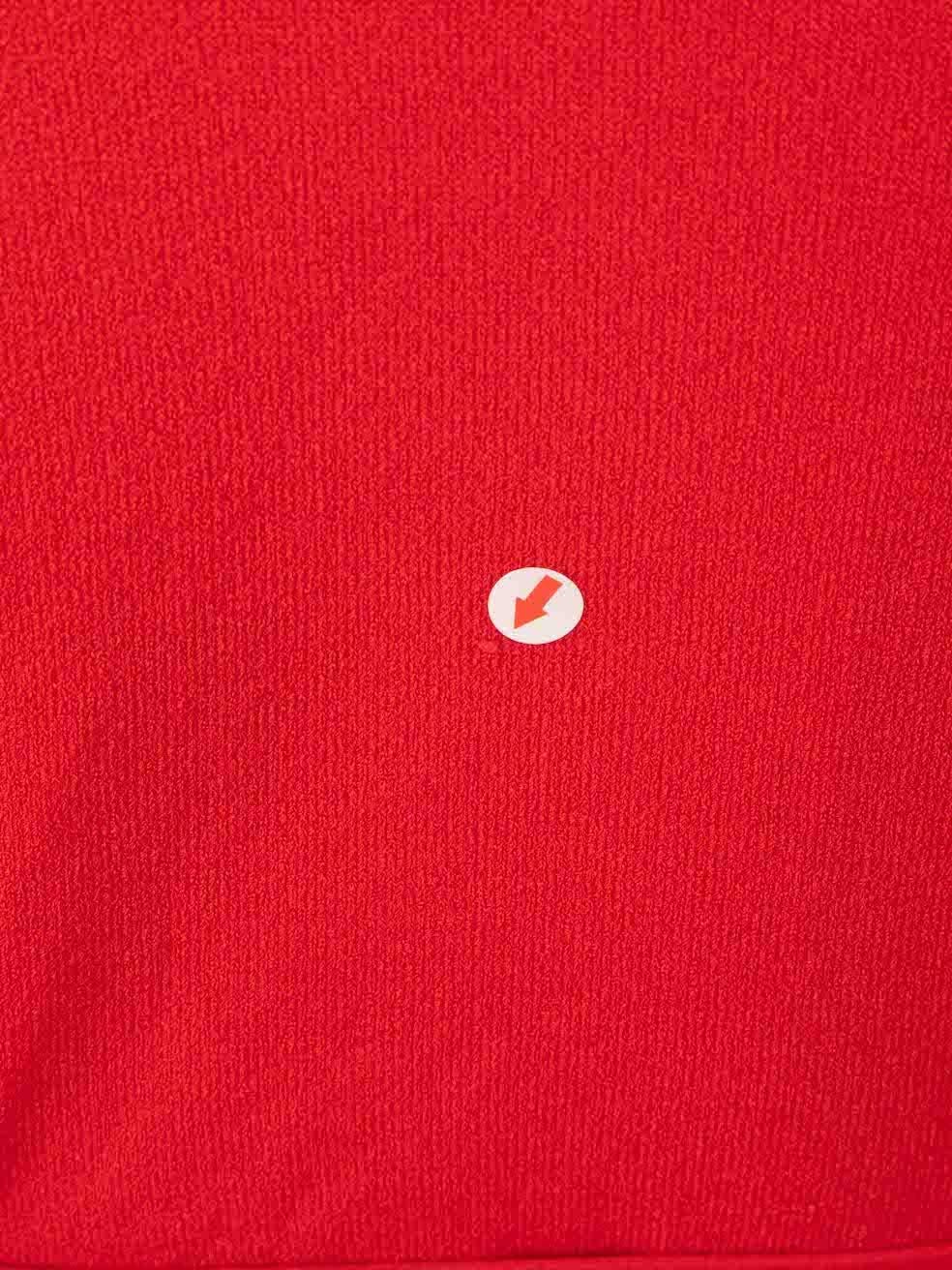 Valentino Garavani Red Faux Pearl Chain Detail Top Size M 2