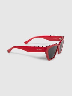 Valentino Garavani Rote Rockstud Cat Eye-Sonnenbrille