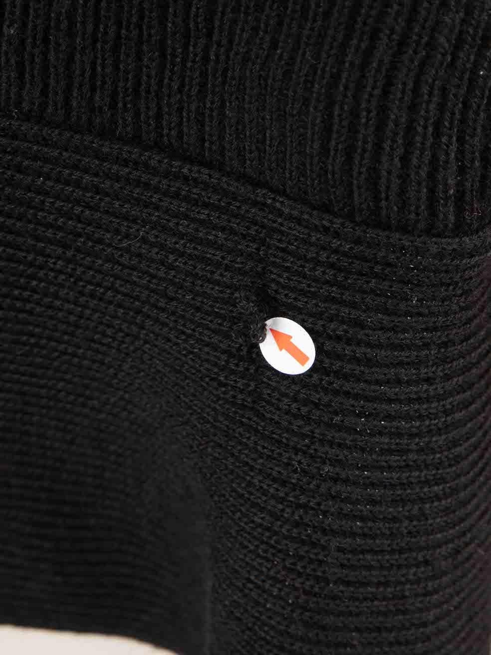 Valentino Garavani Rot Valentino Schwarz gestricktes Rüschenkleid Größe S im Angebot 1