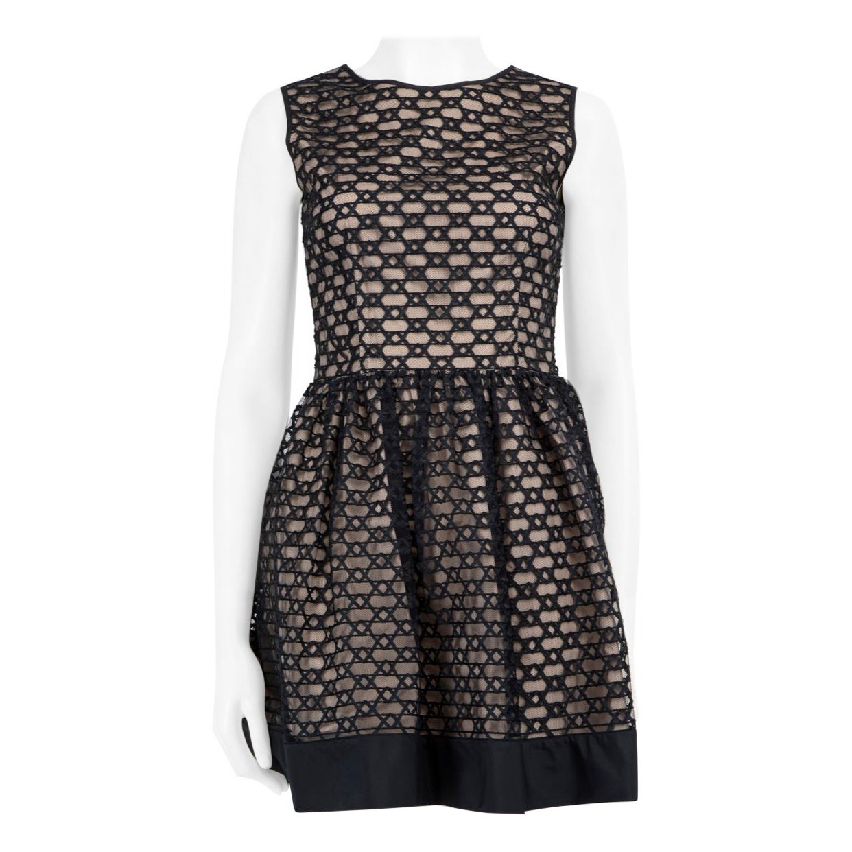 Valentino Garavani Rotes Valentino Schwarzes Minikleid Größe S