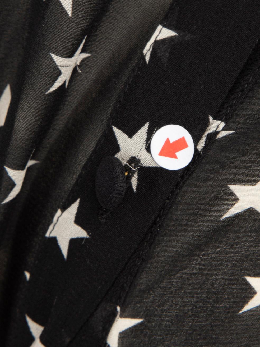 Valentino Garavani Rojo Valentino Negro Blusa Estampada Estrellas Talla S en venta 1