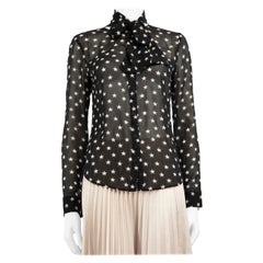 Valentino Garavani Red Valentino Black Star Printed Blouse Size S