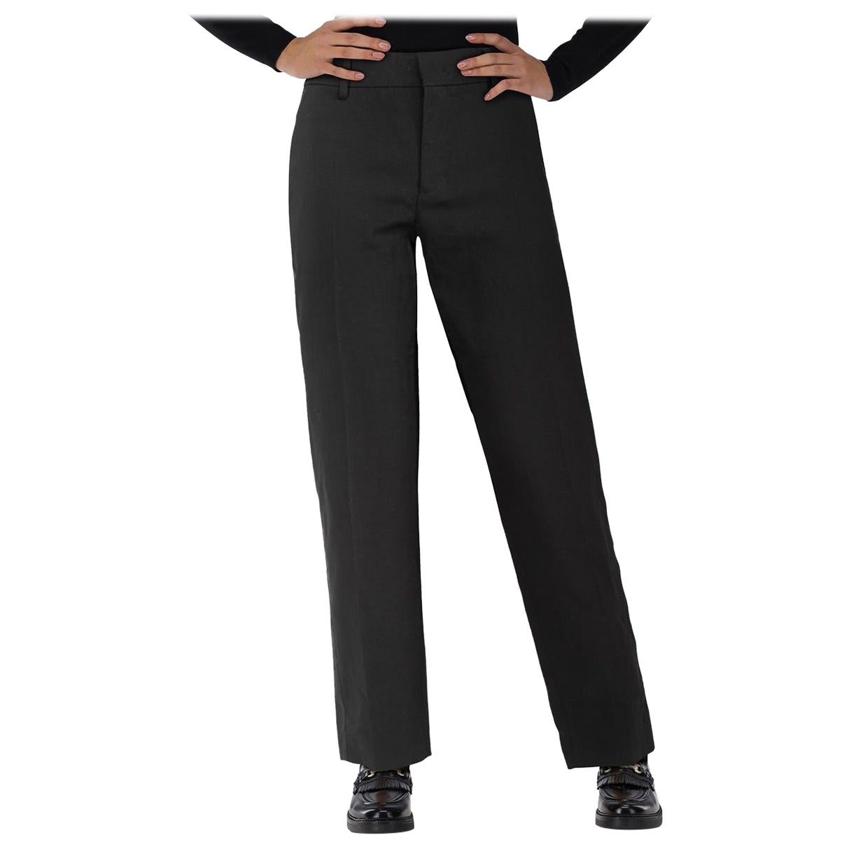 Valentino Garavani Red Valentino Black Straight Fit Trousers Size S