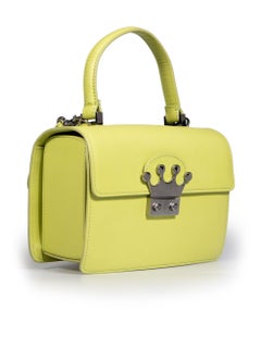 Valentino Garavani Red Valentino Green Leather Crown Buckle Bag