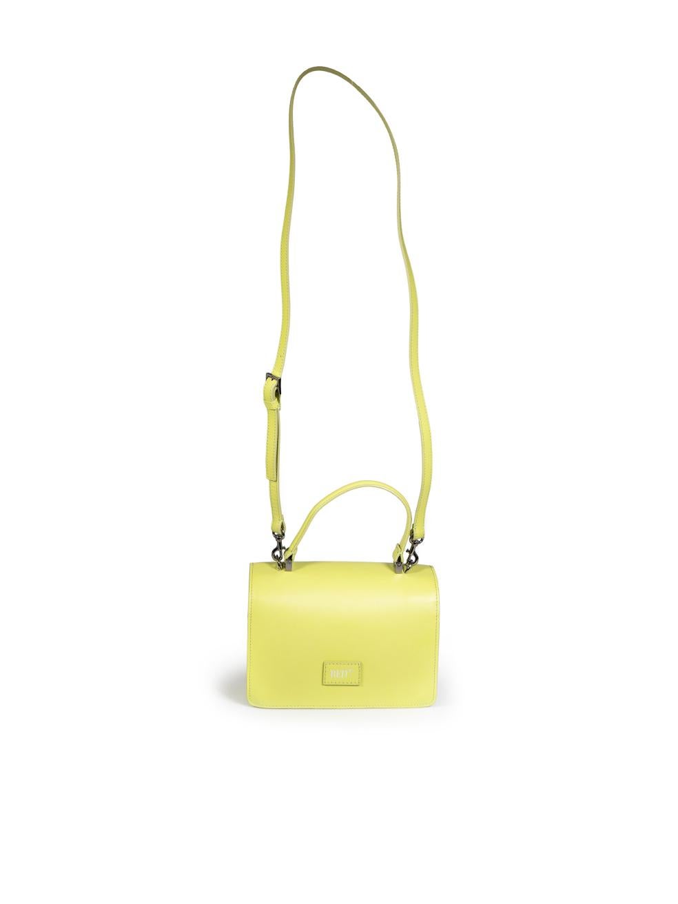 Yellow Valentino Garavani Red Valentino Green Leather Crown Buckle Bag