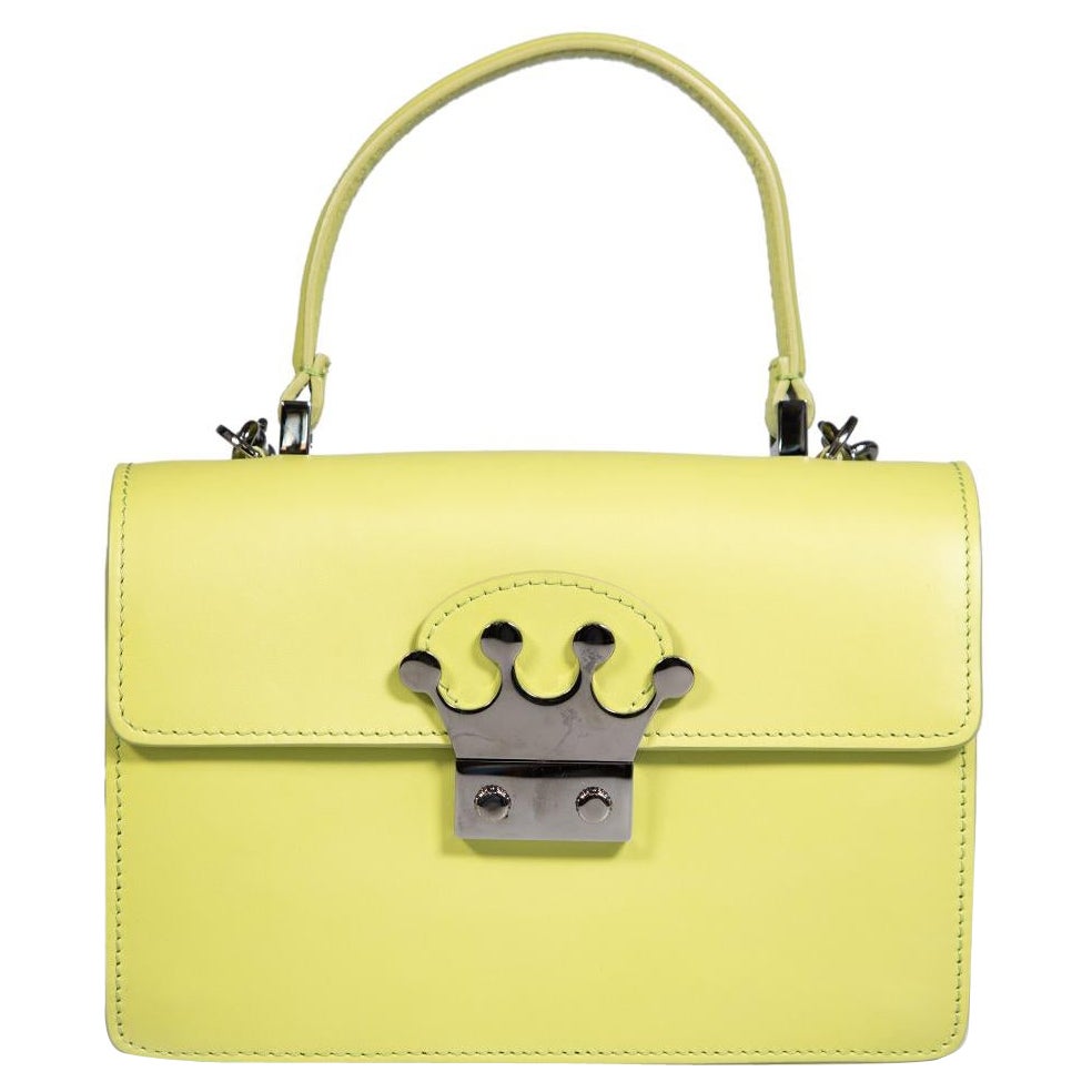 Valentino Garavani Red Valentino Green Leather Crown Buckle Bag