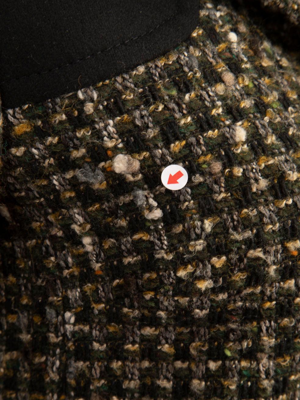 Women's Valentino Garavani Red Valentino Green Mid-Length Tweed Coat Size M