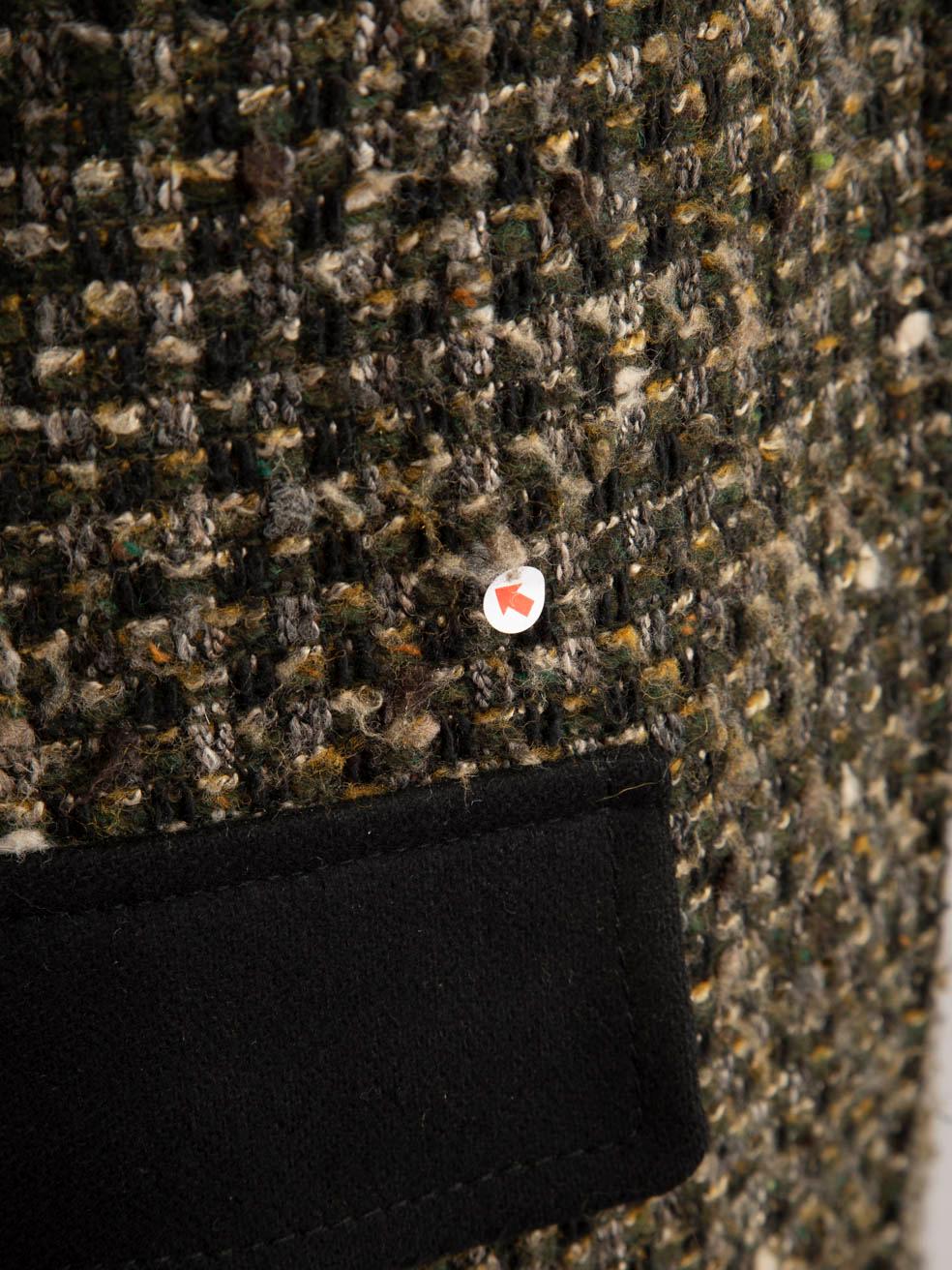 Valentino Garavani Red Valentino Green Mid-Length Tweed Coat Size M 1