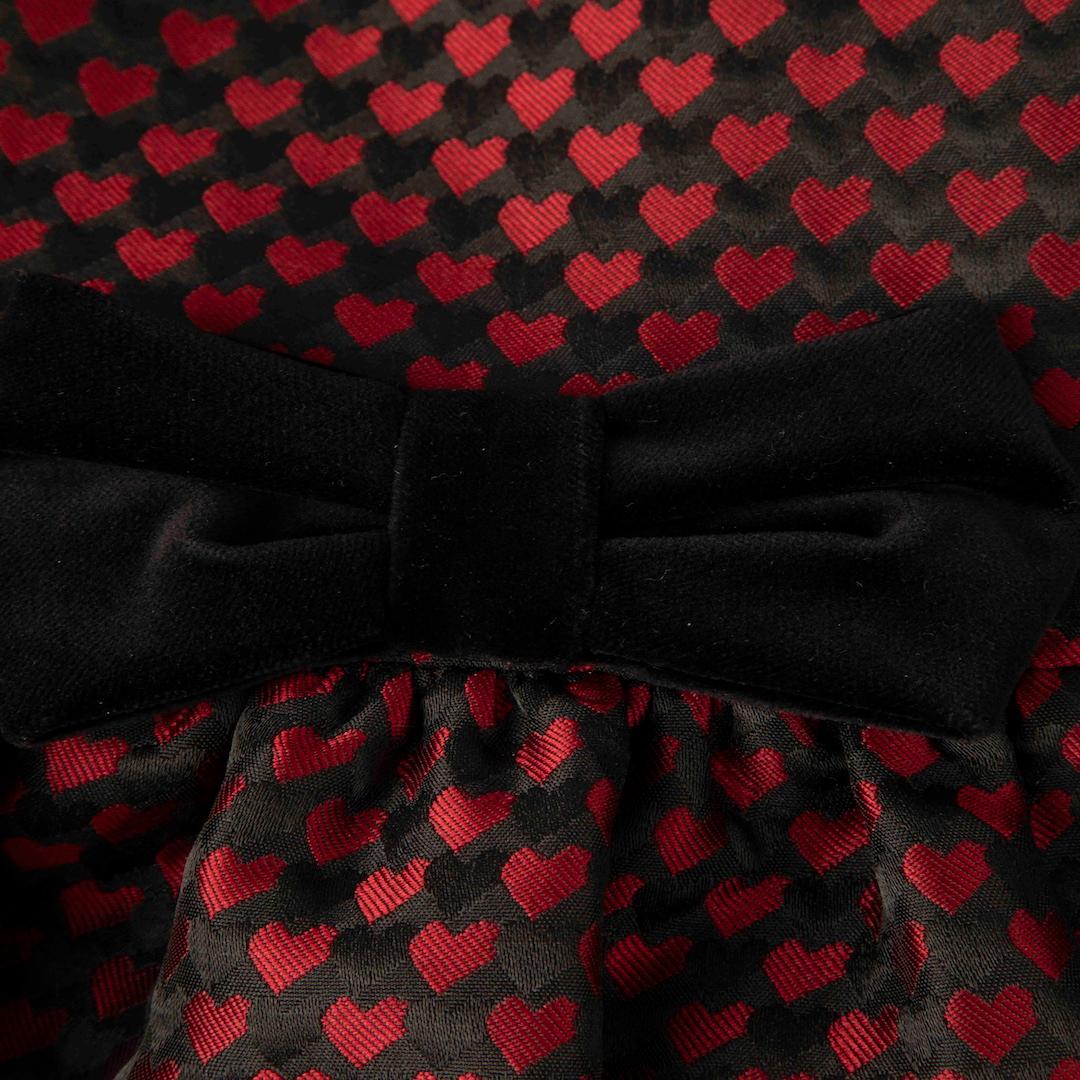 Valentino Garavani Red Valentino Heart Jacquard Mini Dress Size M In New Condition In London, GB