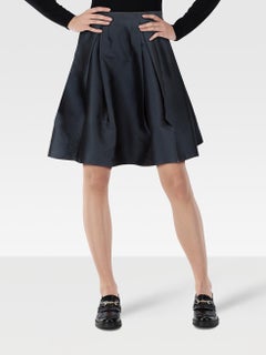 Valentino Garavani Red Valentino Navy Flared Pleated Skirt Size XS